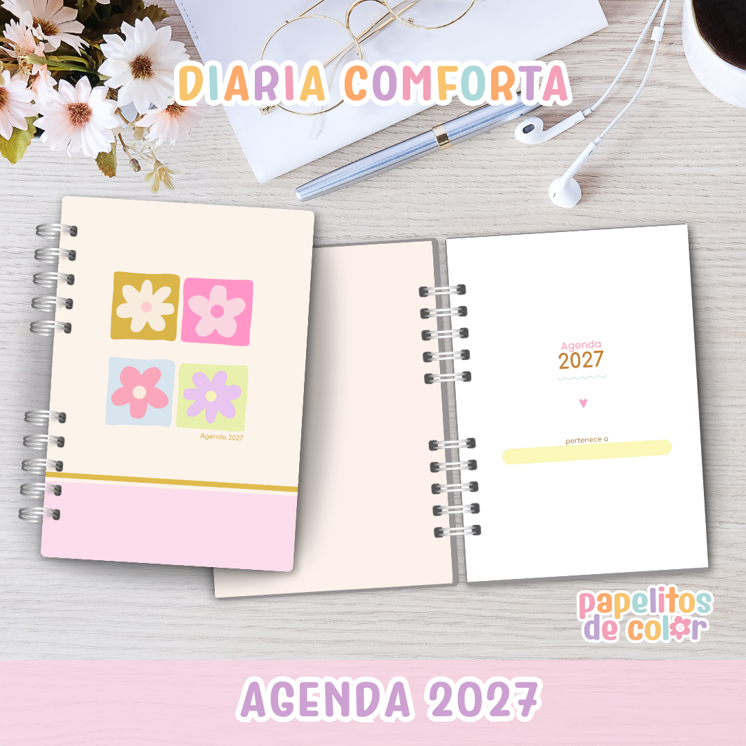 ✨ Agenda Comforta - Diaria 2027 💛