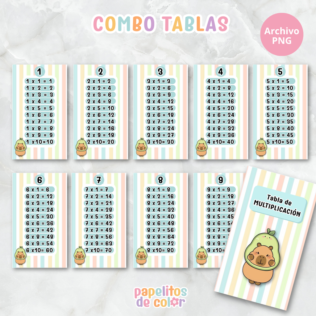 📚✨ Tablas para Multiplicar – Vol. 3✨📚