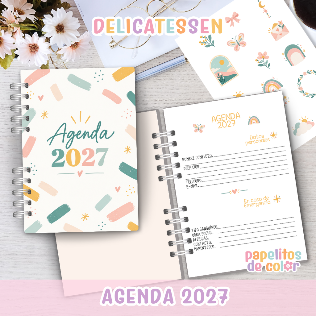 ✨ Agenda Delicatessen 2027 – Semanal 📖💖