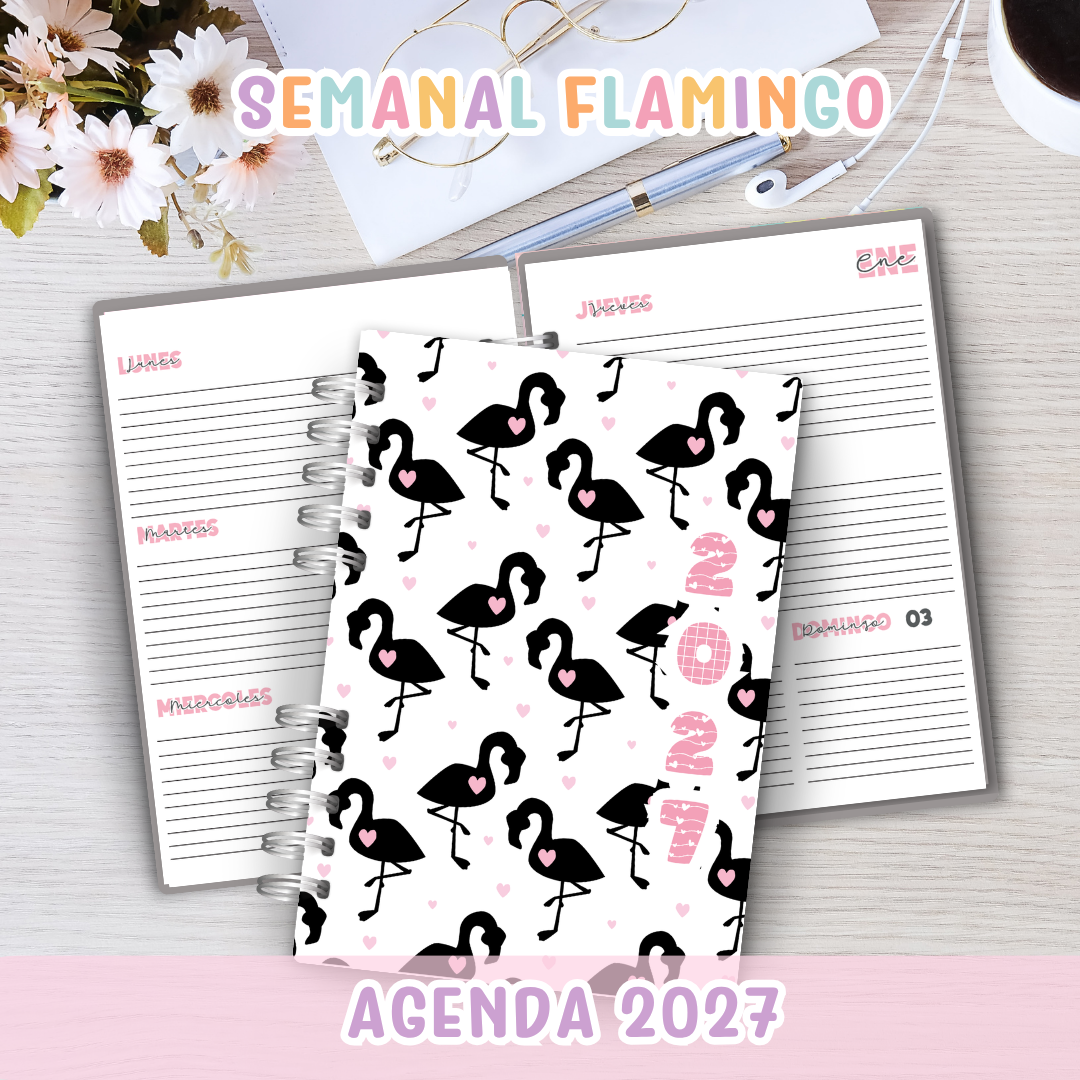 🦩 Agenda Semanal Flamingo 2027 ✨