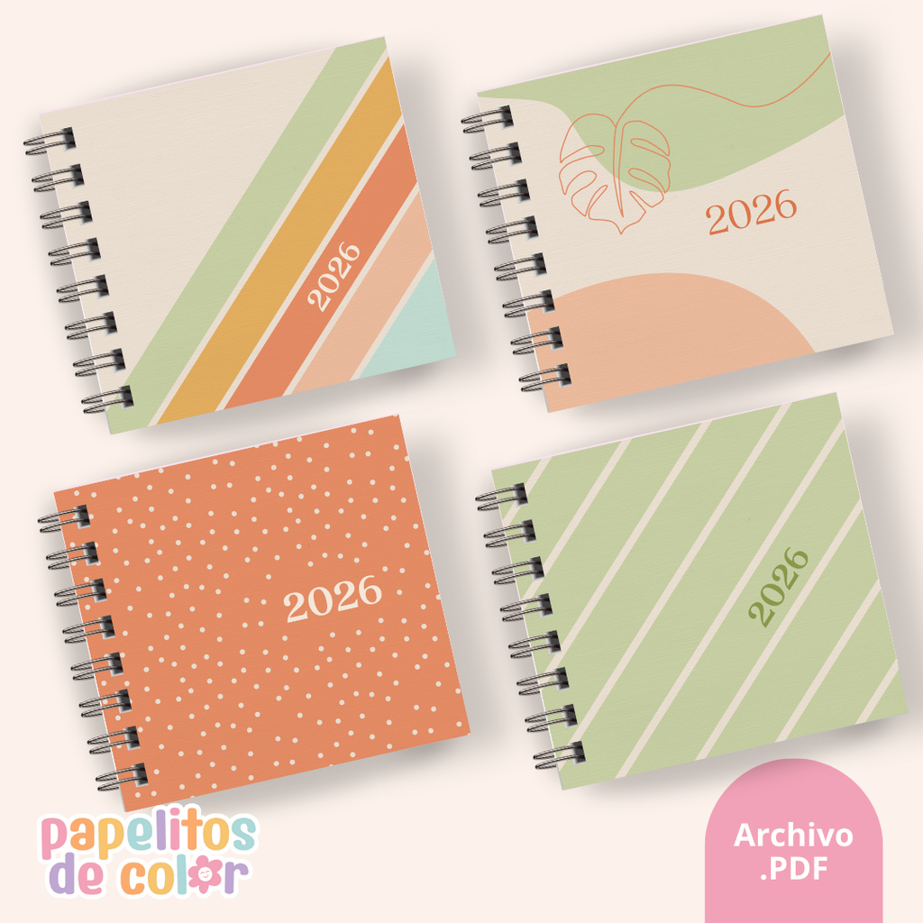 Pack 15 Portadas Agendas  – Estilo Boho