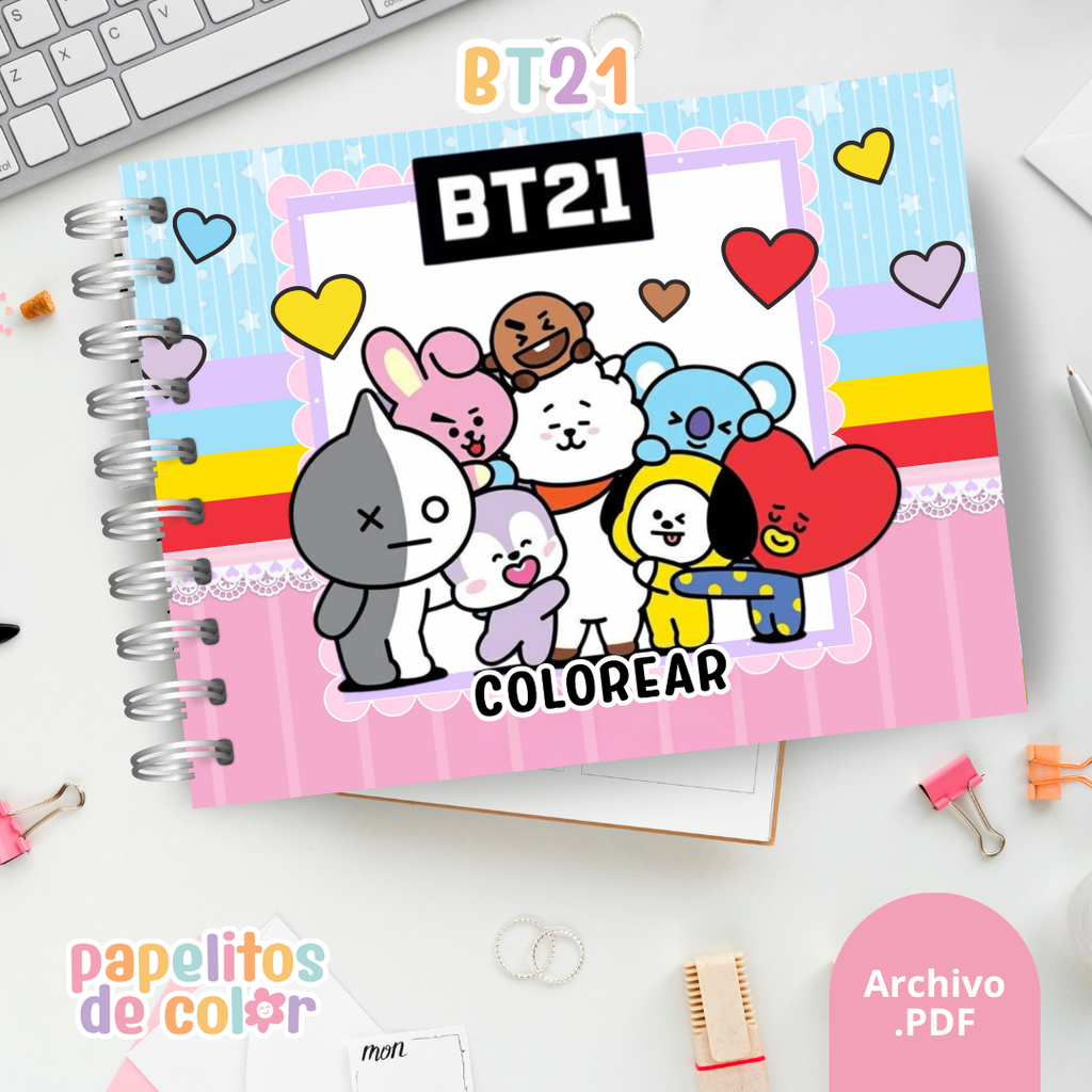💜🌟 Libro para pintar BT21 🌟💜