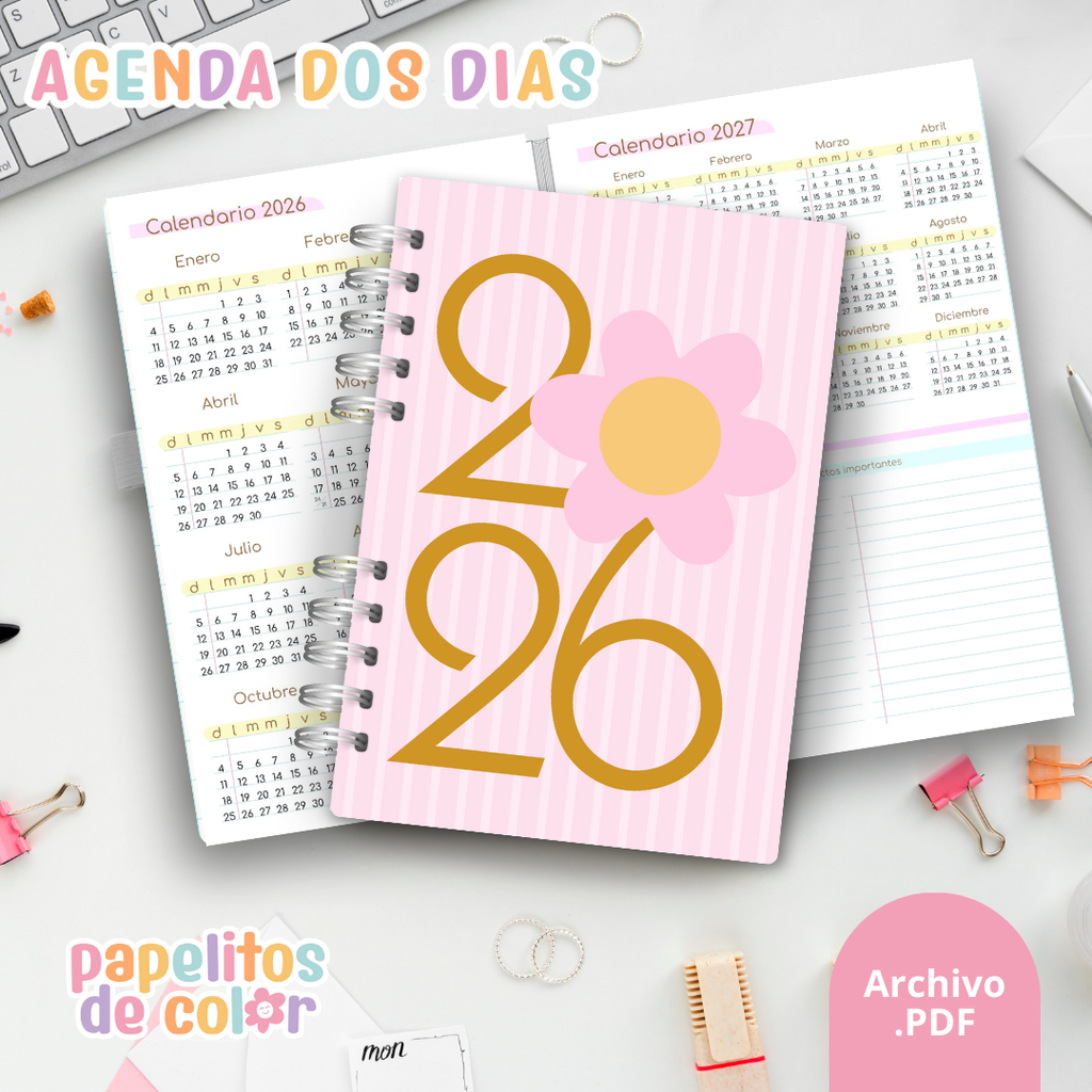 Agenda Comforta 2026 – 2 días por página 🌿✨