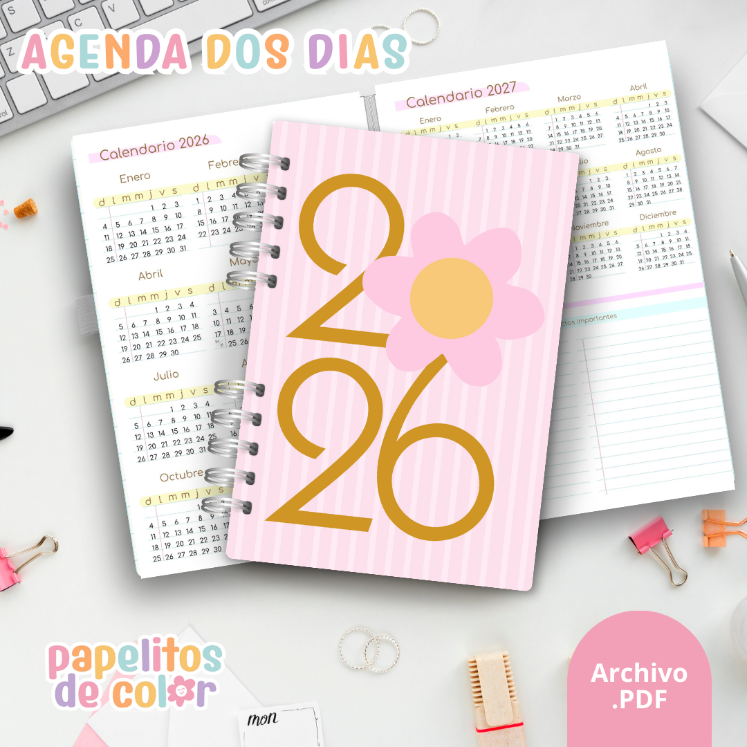 Agenda Comforta 2026 – 2 días por página 🌿✨
