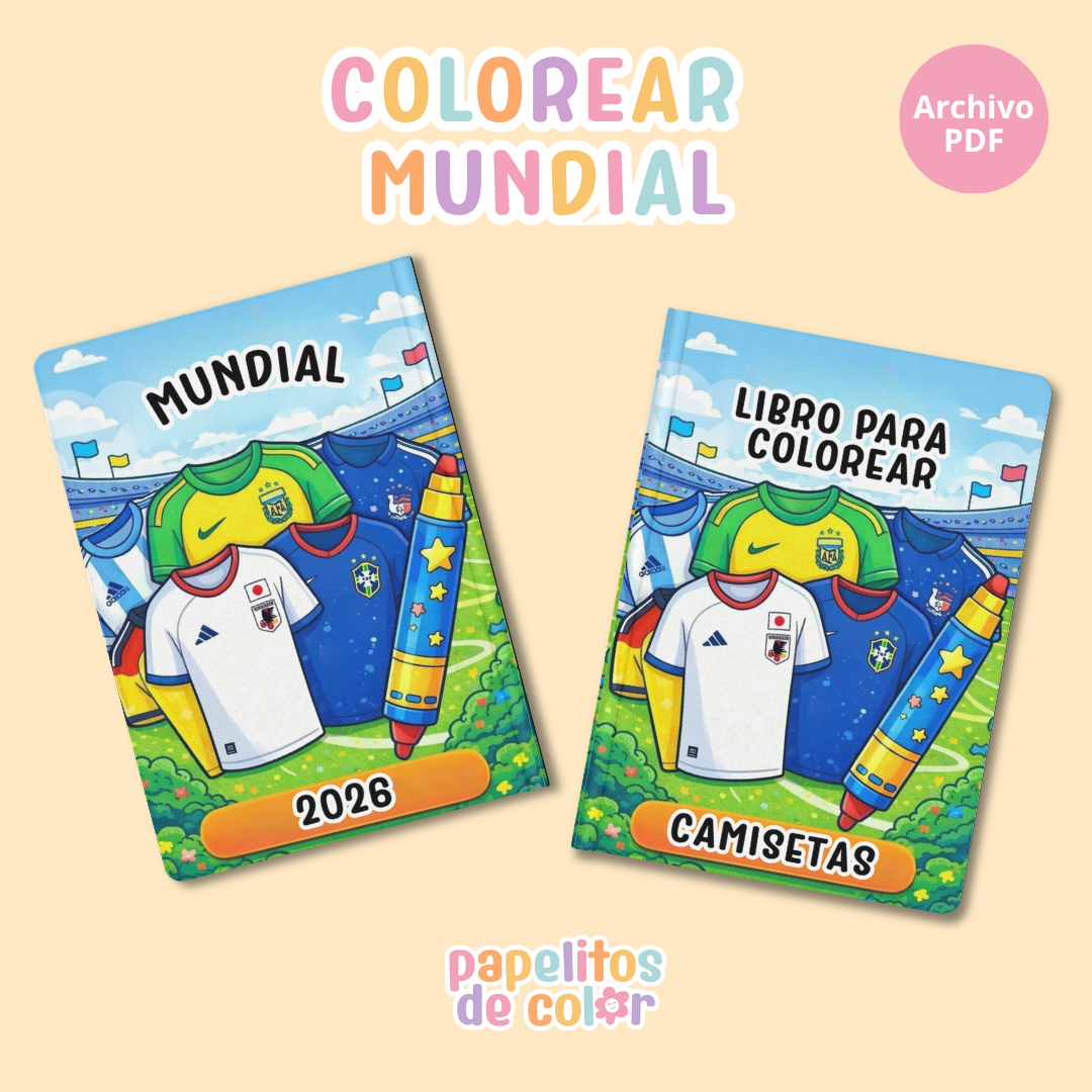 👕⚽ Libro para Pintar Camisetas – Mundial 2026 🎨✨
