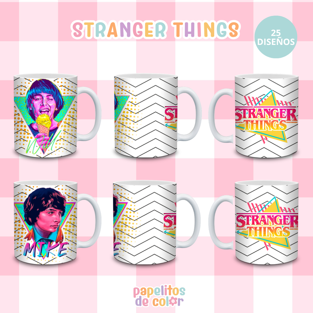 ☕🕯️ Diseños para Tazas Stranger Things ✨📺
