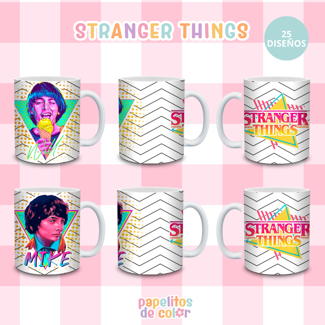 ☕🕯️ Diseños para Tazas Stranger Things ✨📺