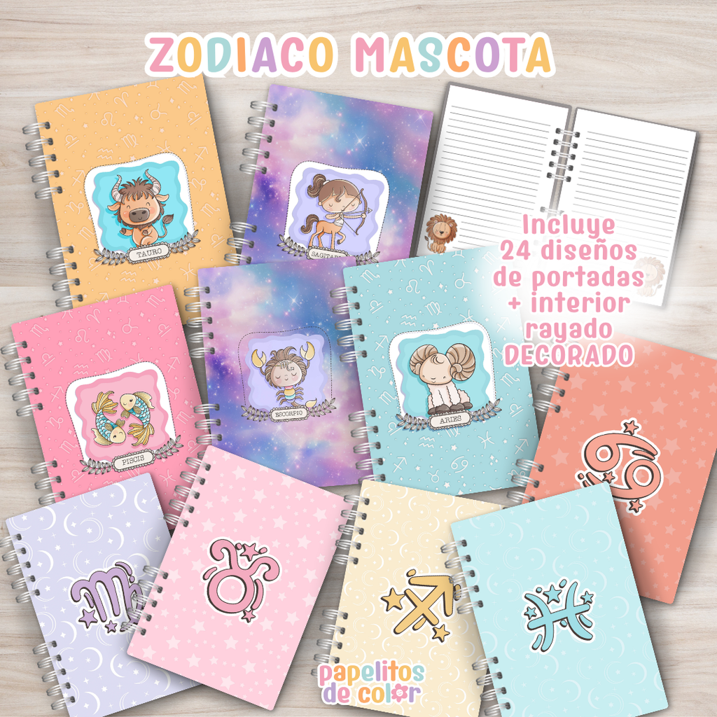 🐾Pack Cuadernos Zodíaco Mascotas✨