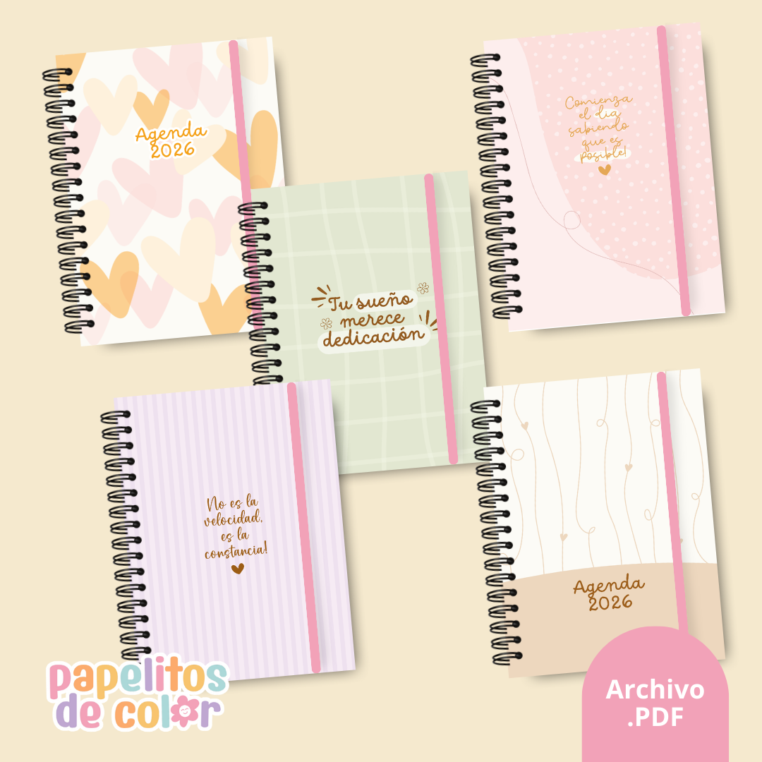 Pack 25 Portadas Agendas – Kit 9