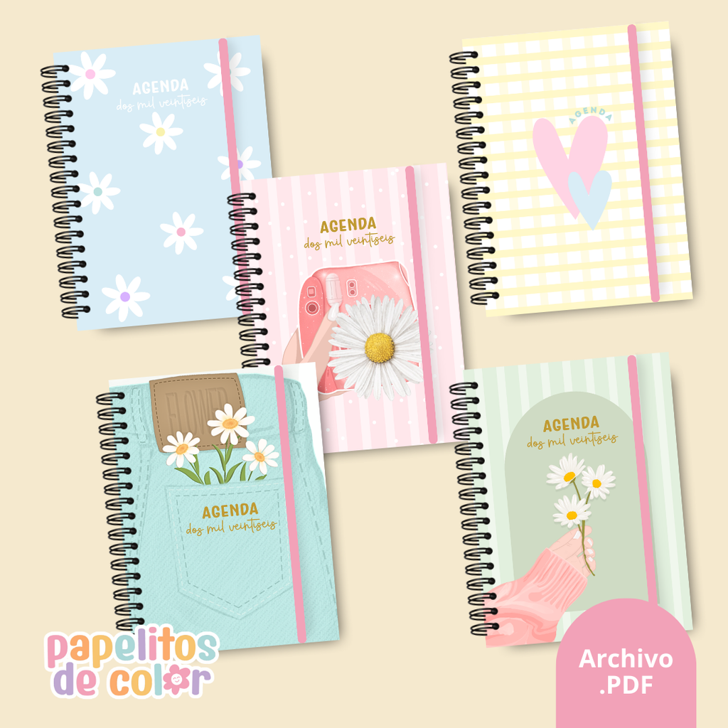 Pack 25 Portadas Agendas – Kit 6