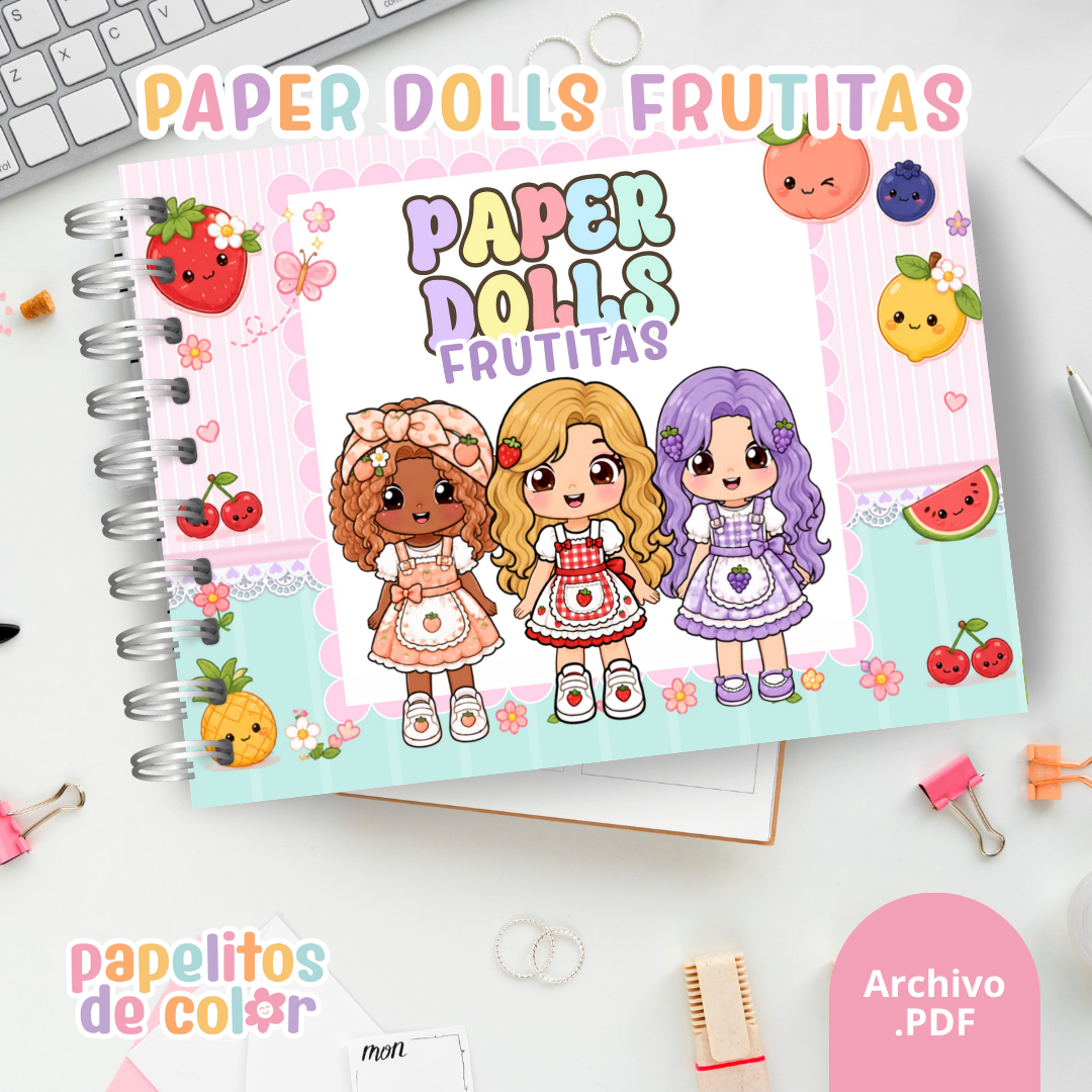 🍓🍒 ¡Paper Dolls Frutitas! 🍋🍉