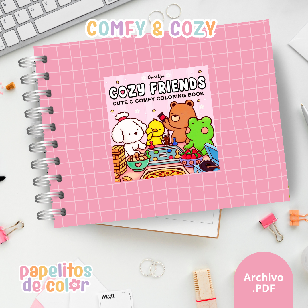 🤎🎨Libro para pintar Cozy Friends 🧸🐾✨