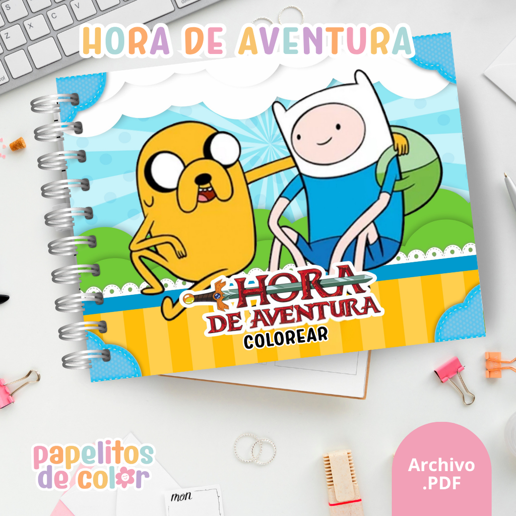 🌈 Libro para pintar Hora de Aventuras 🌈