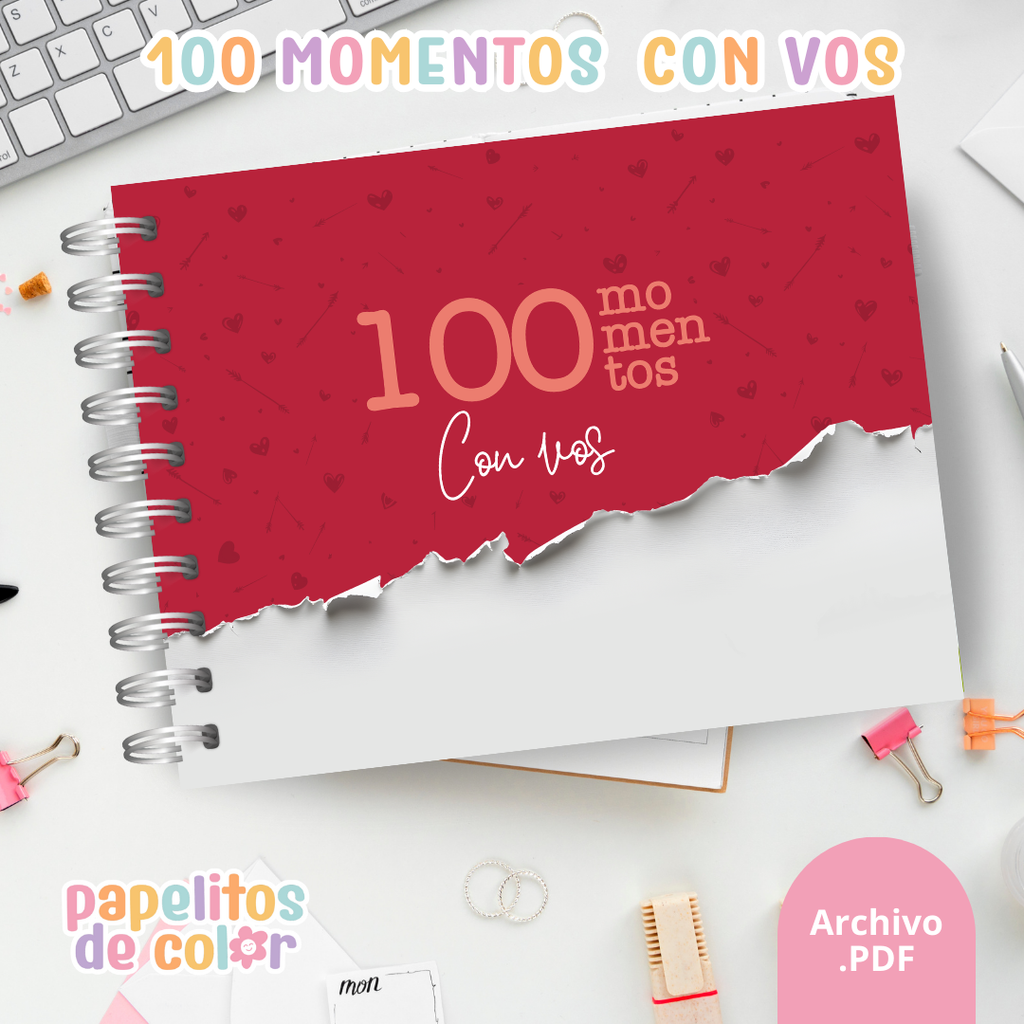💞 Cuaderno 100 Momentos con Vos  📖