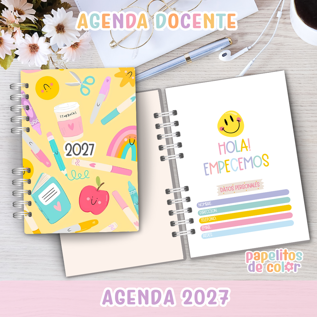 👩‍🏫📚 Agenda Docente - Semanal 2027  ✨📝