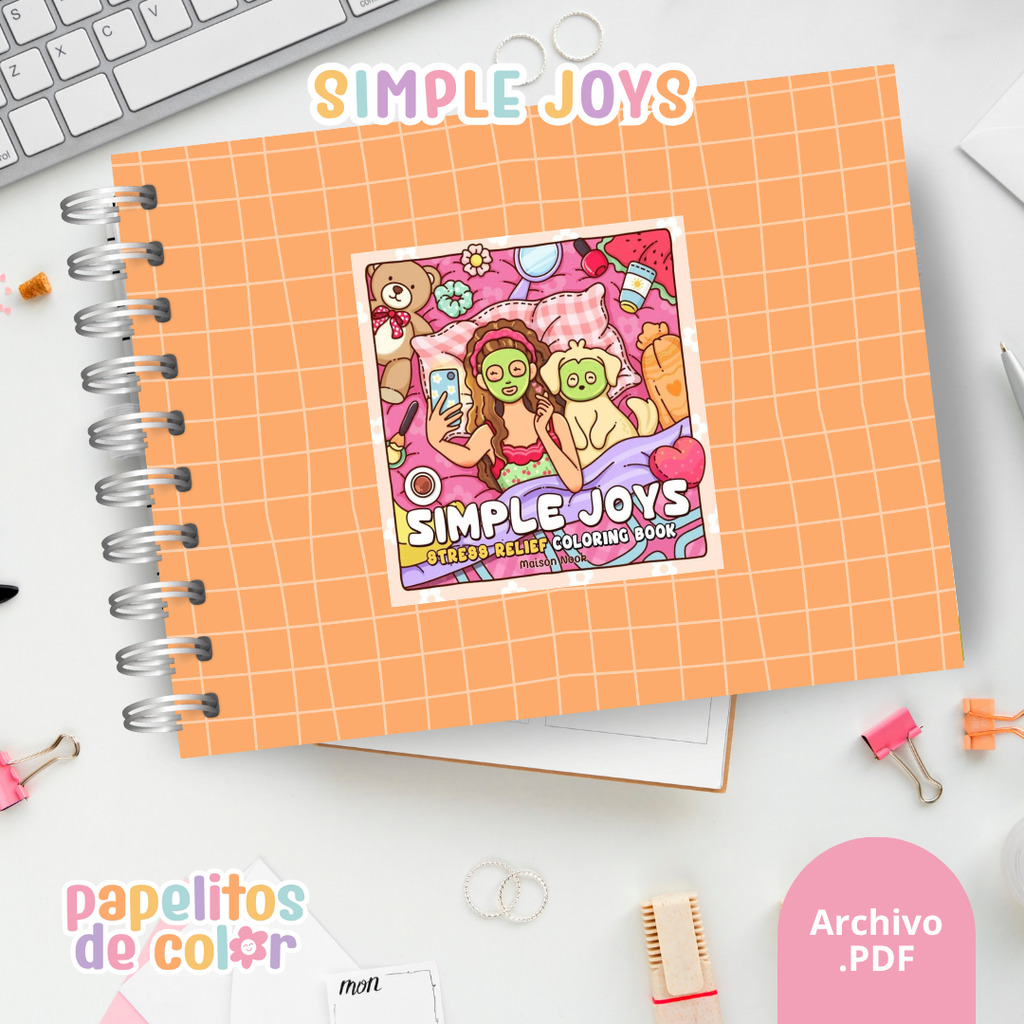 🌼 Cuaderno para Pintar Simple Joys✨