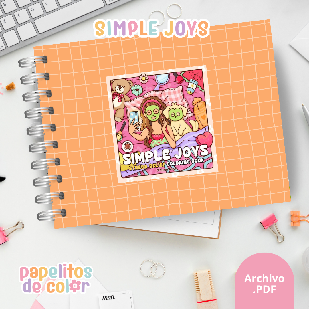 🌼 Cuaderno para Pintar Simple Joys✨