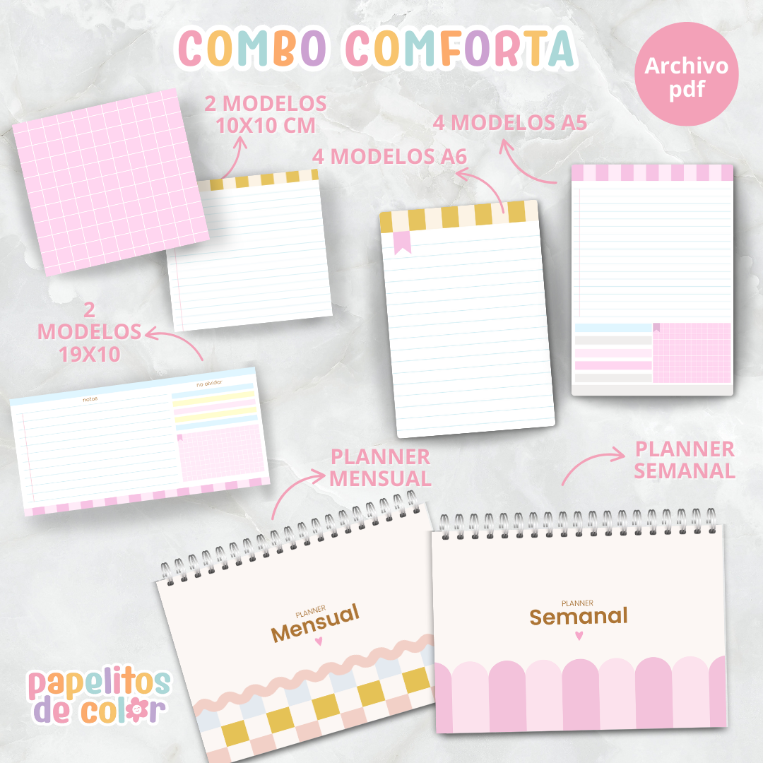 💕📒 Combo Comforta – Organización con estilo 📒💕