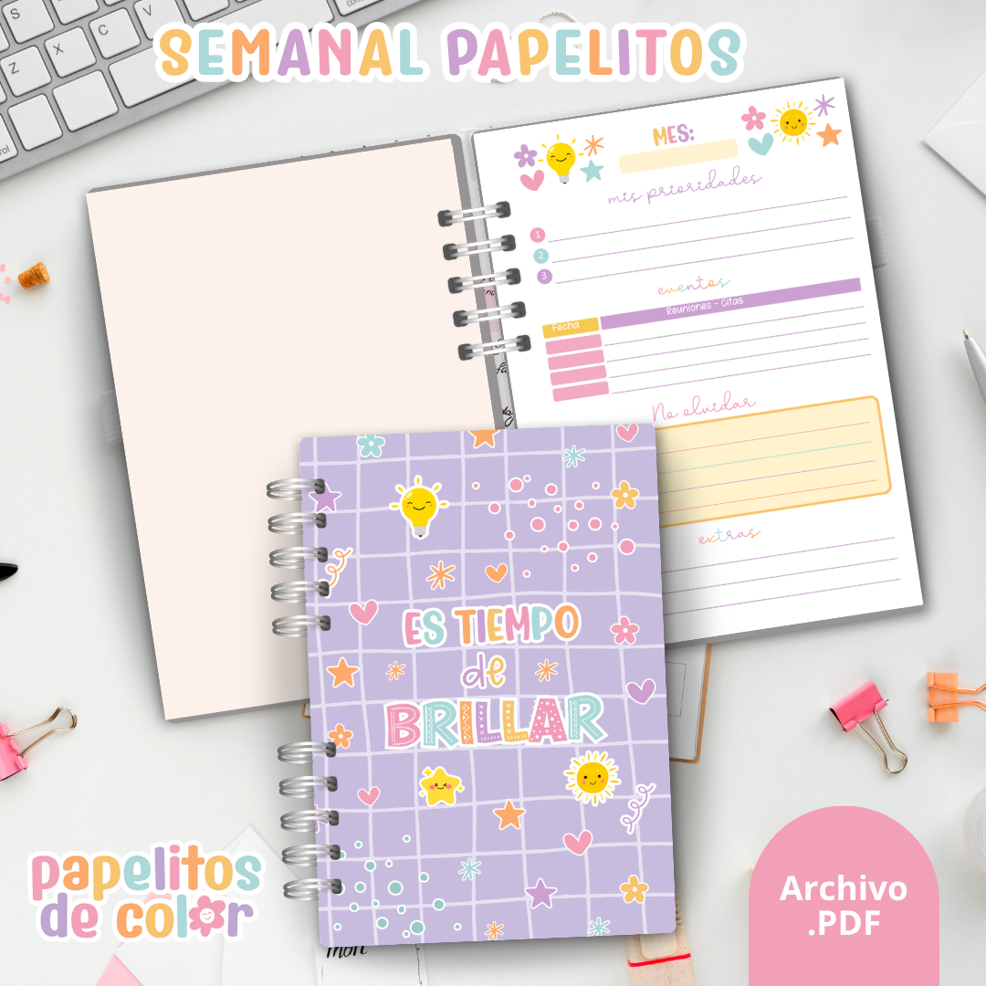 🩷Agenda Semanal - Papelitos⭐