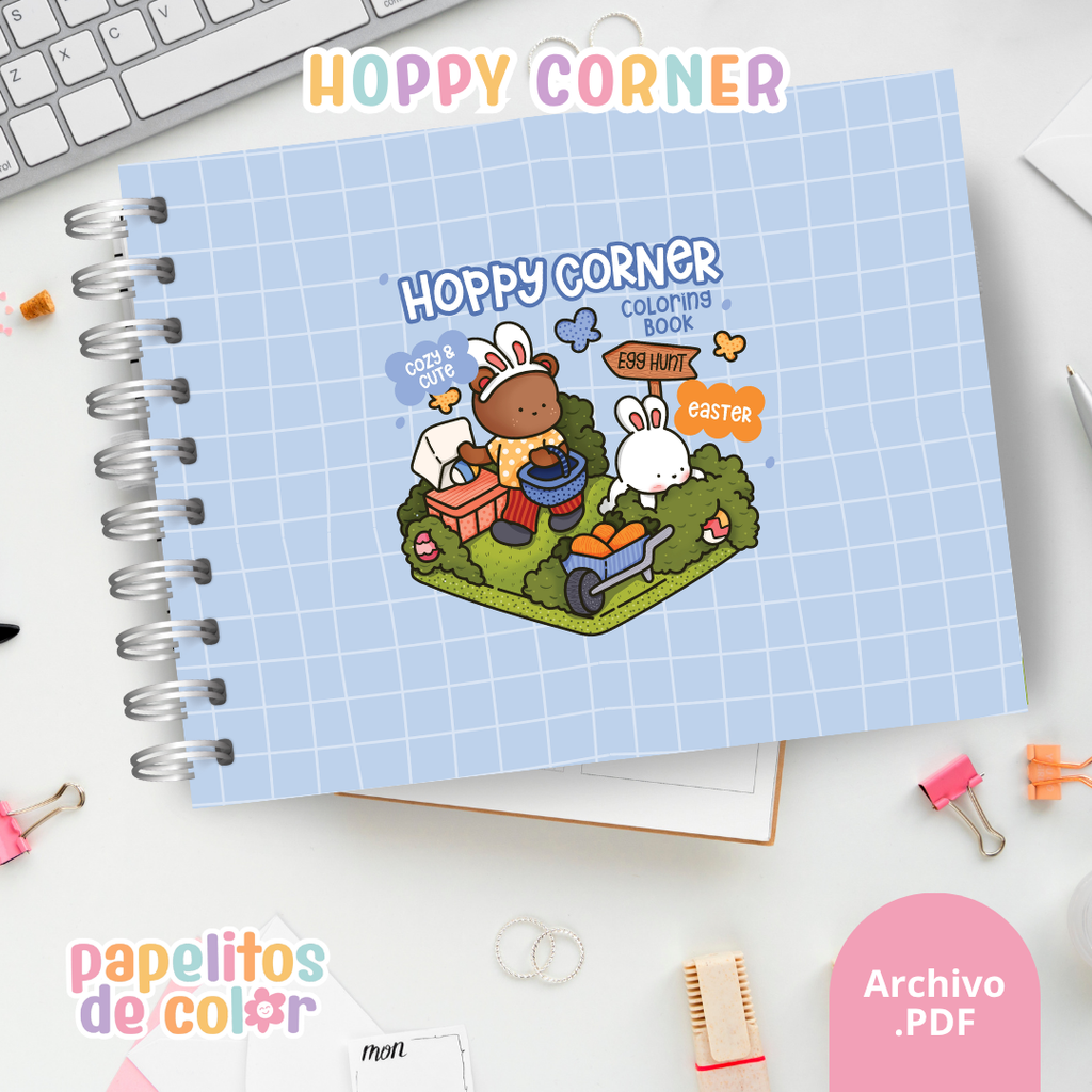 🐰🌸 Libro para Pintar Hoppy Corner 🎨💖