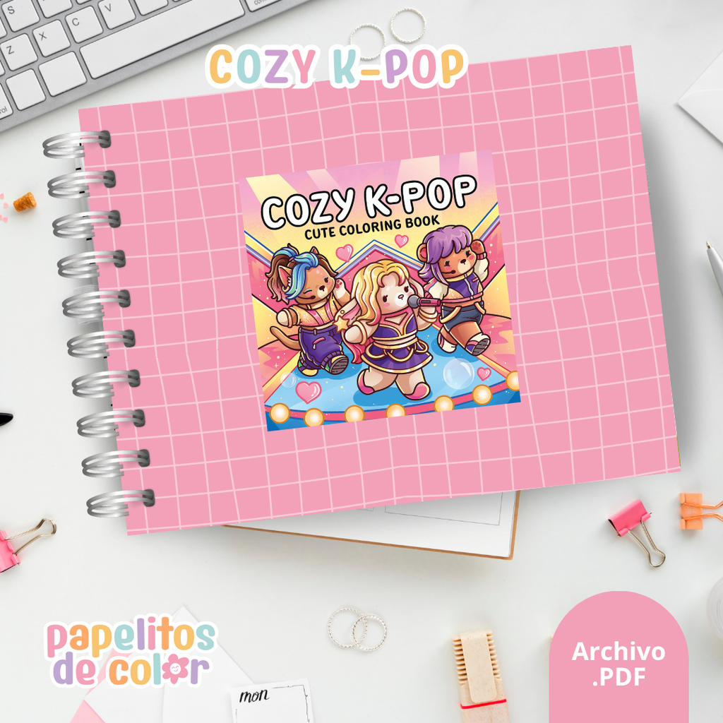 🎶✨ Libro para Pintar Cozy K-Pop 🎨💖