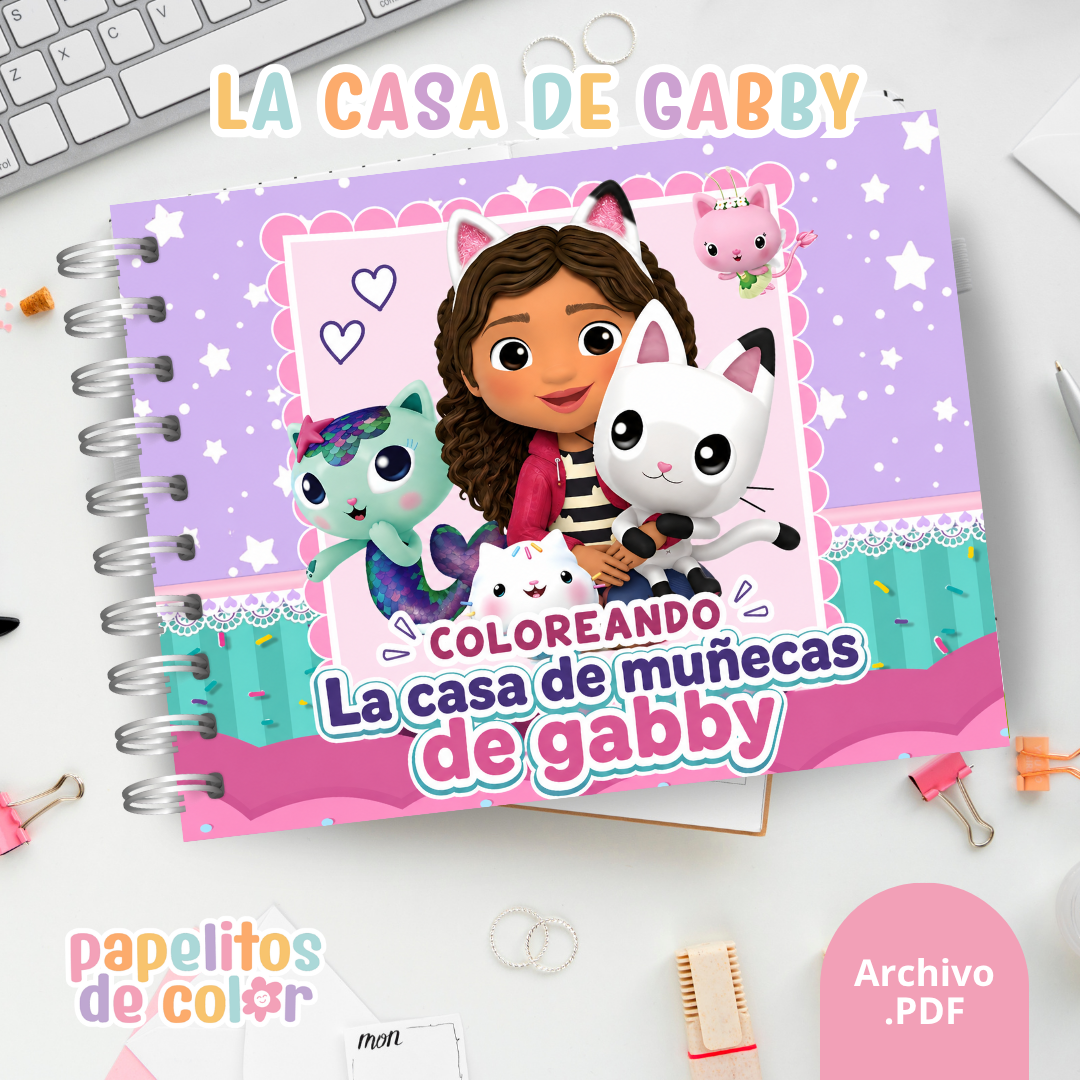 🎨 Libro para Pintar de La Casa de Gabby 🐱🏠💖
