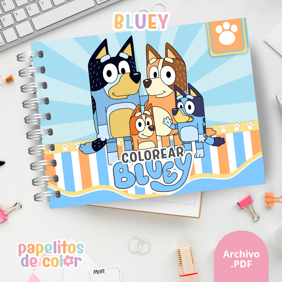 💙✨ Libro para pintar Bluey ✨💙