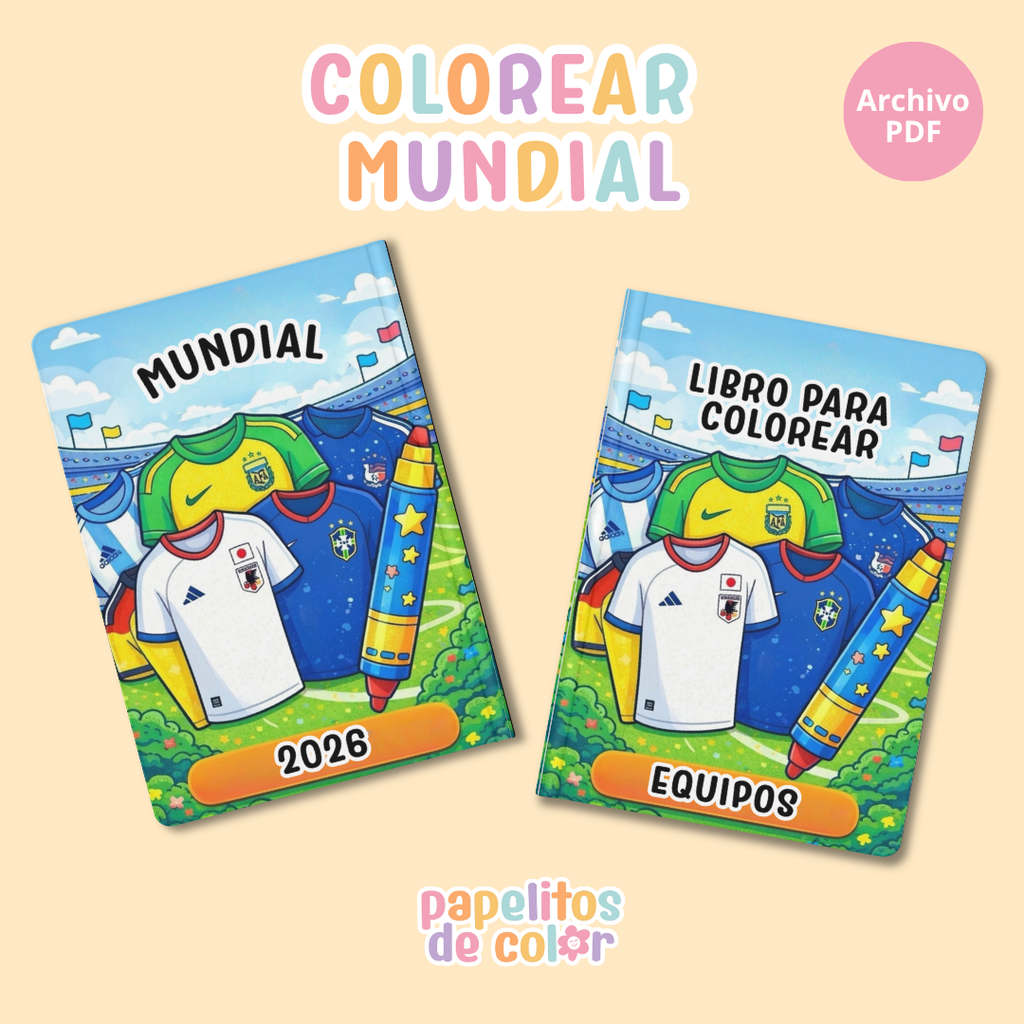 ⚽🎨 Libro para Colorear Equipos – Mundial 2026 🌍✨