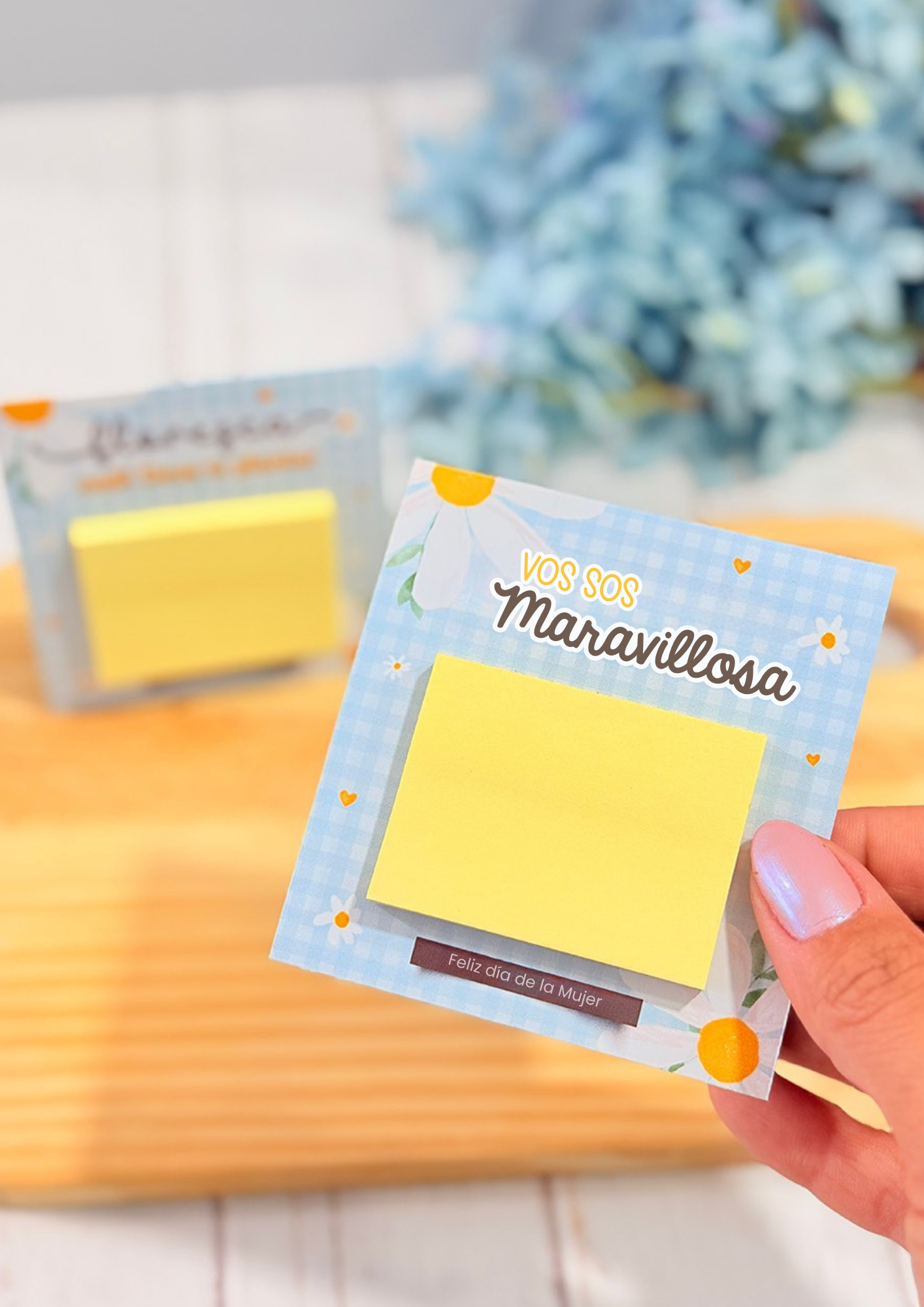 🌸 Porta Post It Día de la Mujer – Kit Flower 🌸📝