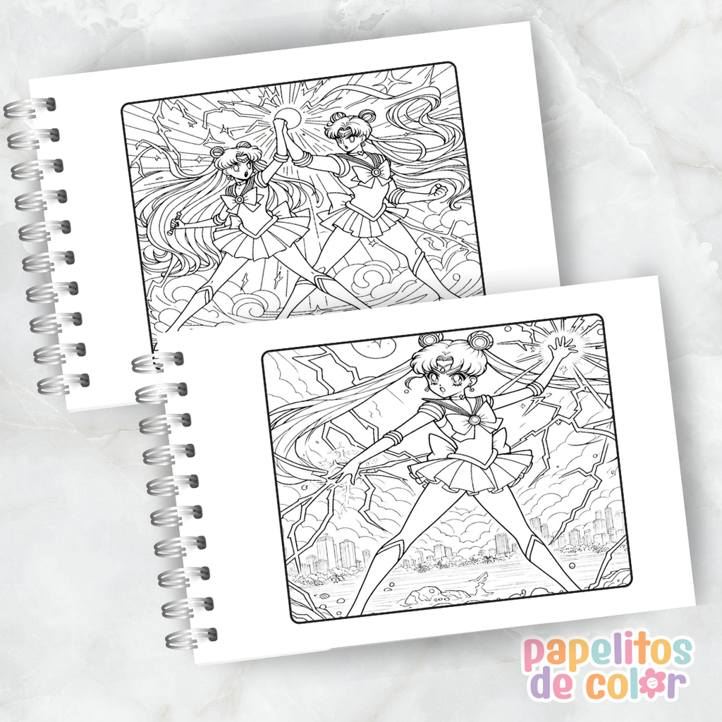 🎨 Libro para Pintar de Sailor Moon 🌙✨
