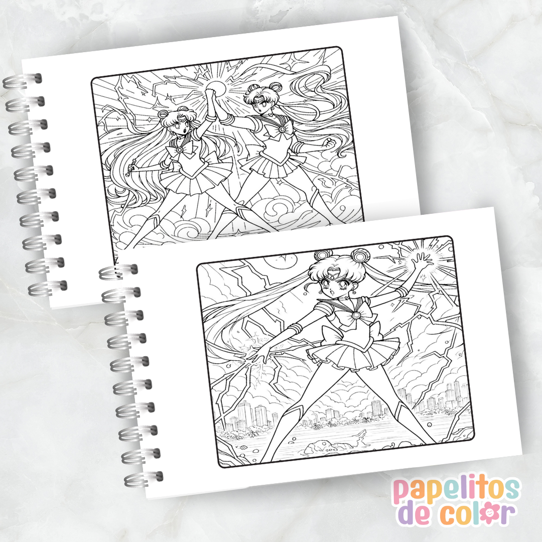 🎨 Libro para Pintar de Sailor Moon 🌙✨
