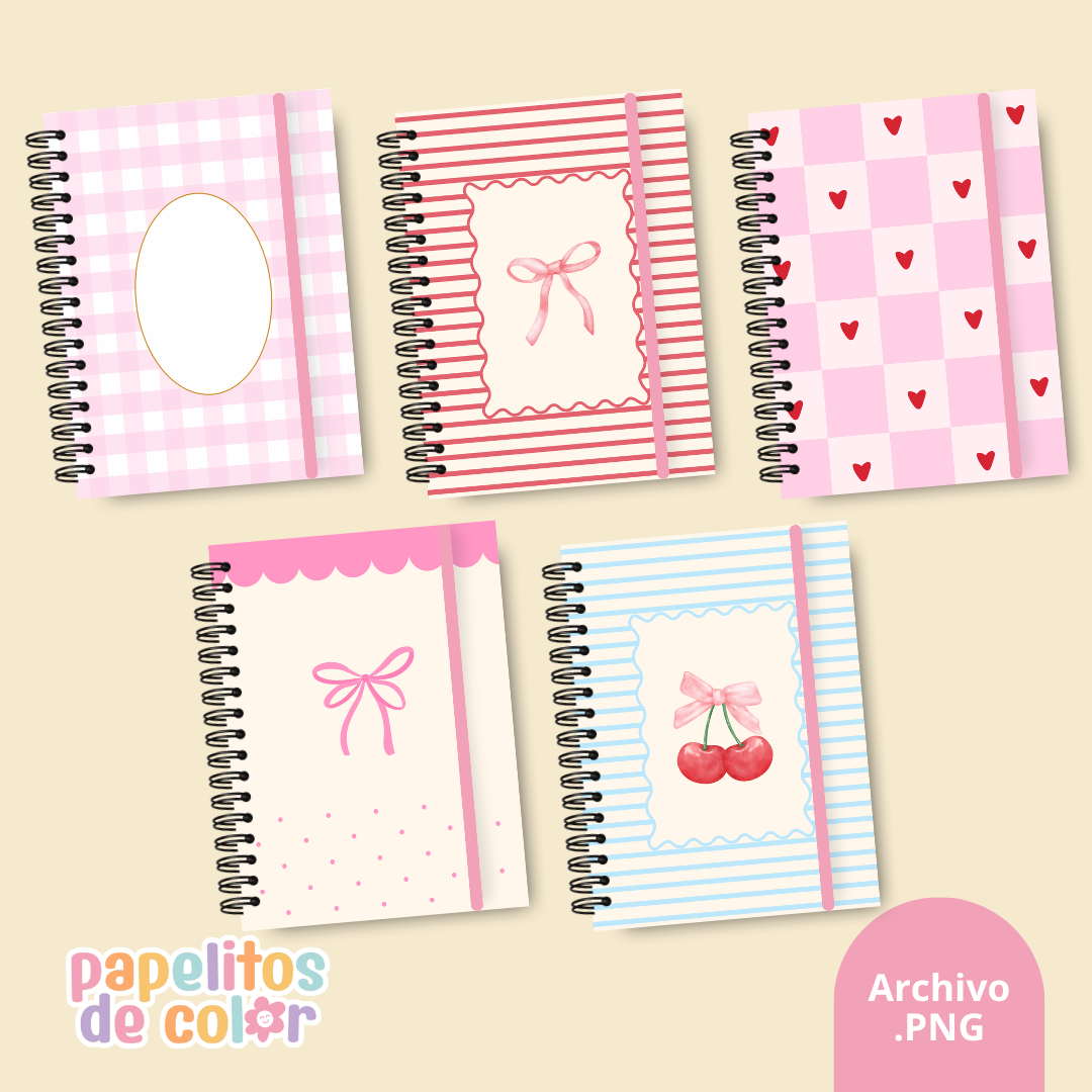 🍒📒 Pack de 22 Portadas  – Kit 29 ✨💖