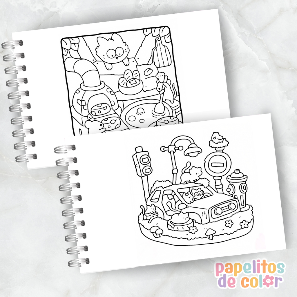 🐱✨ Cuaderno para pintar Little Cat ✨🎨