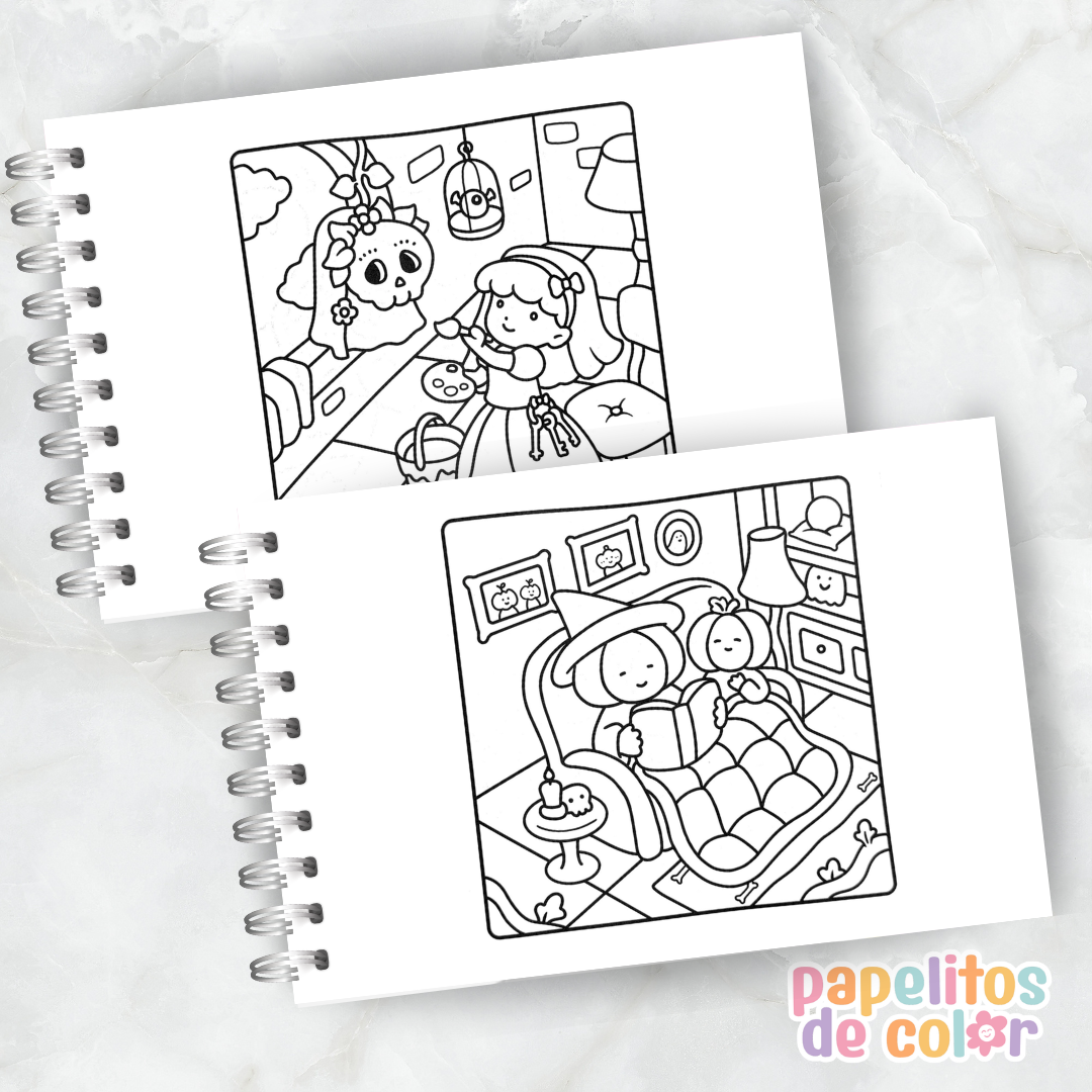 👻🕯️ Libro para Pintar Cozy Spooky ✨🎨