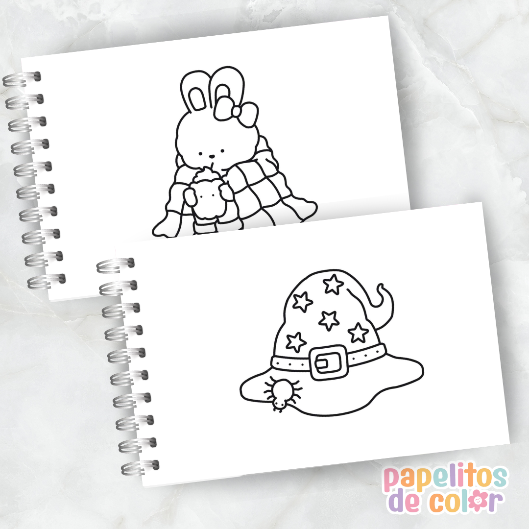 🎃🖤 Cuaderno para pintar Halloween Vibes ✨🎨