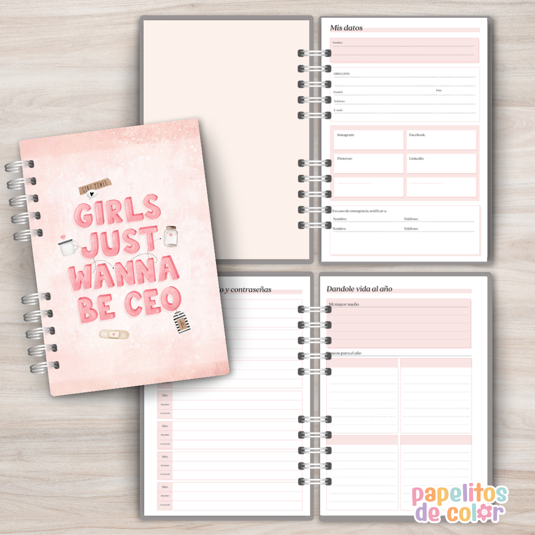 ✨🌸 Agenda Perpetua - Girl Pink  💕📖