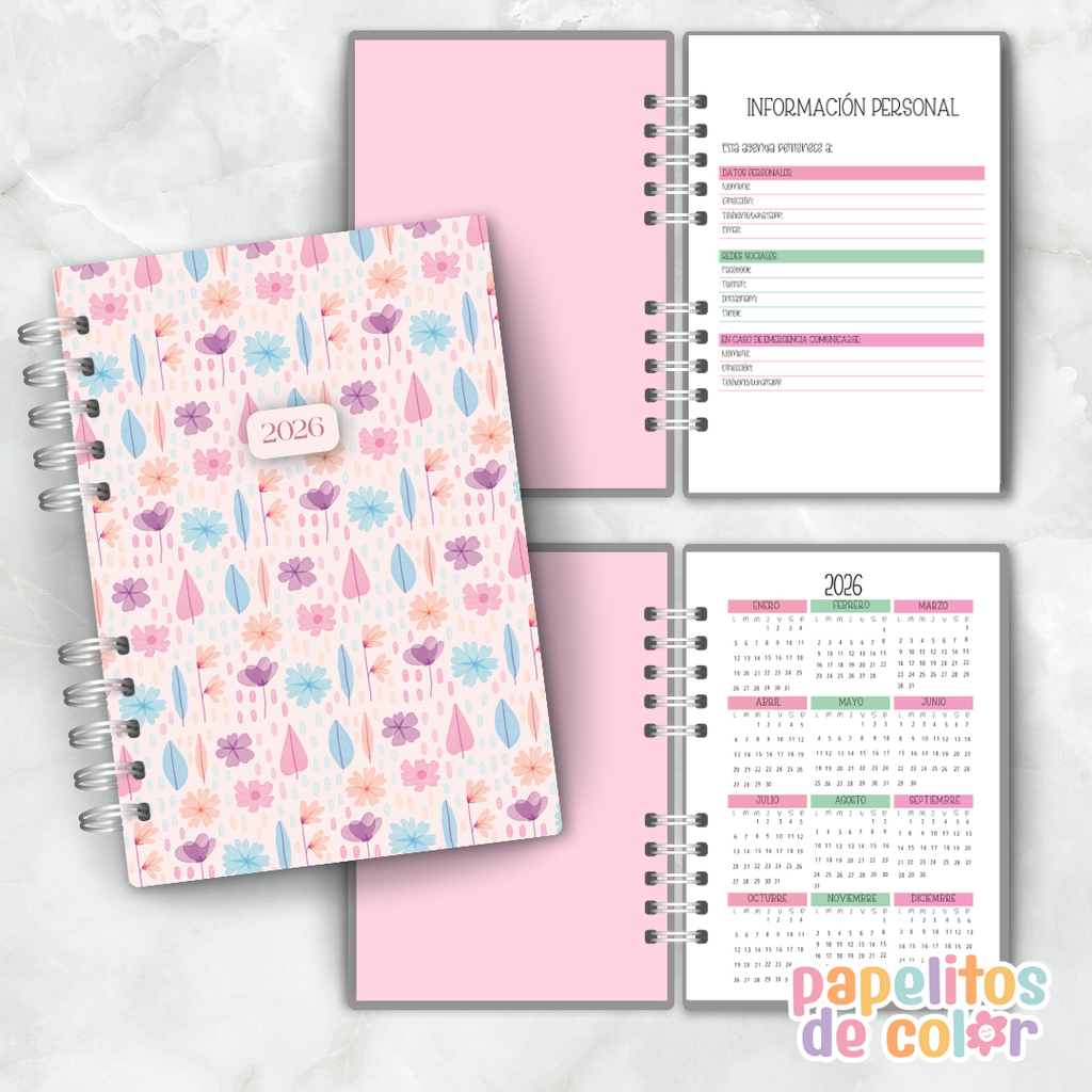 Agenda Semanal Pink 2026 💕