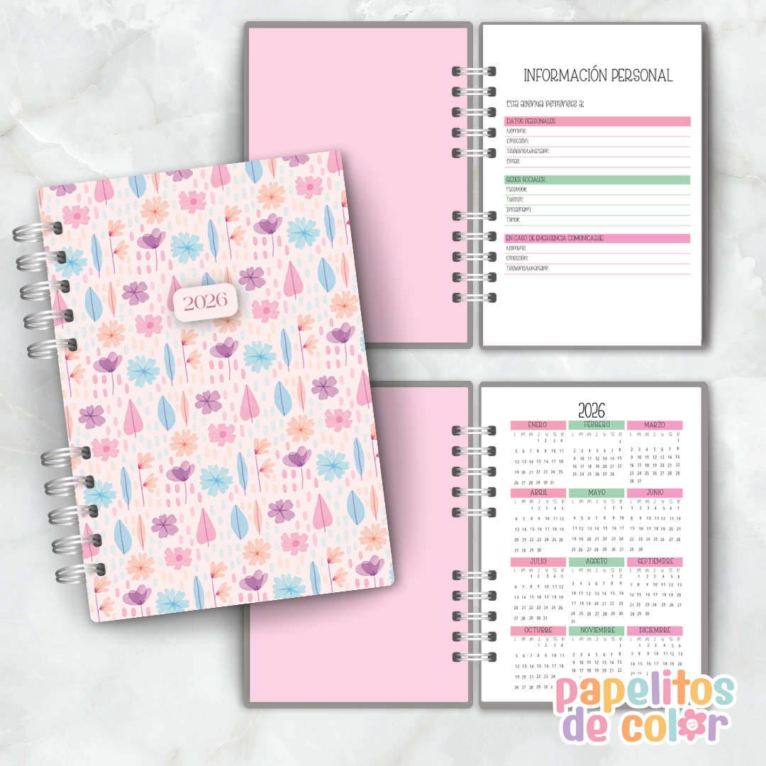 Agenda Semanal Pink 2026 💕