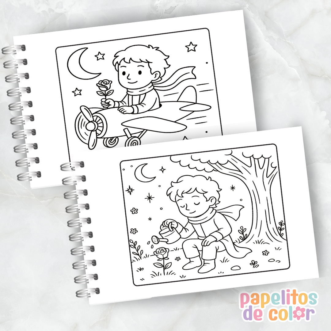 🌟🎶 Libro para pintar El Principito Vol. 2 🌙🎨