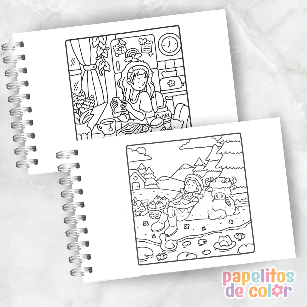 💖✨ Libro para Pintar Girl Moments 🎨🌸