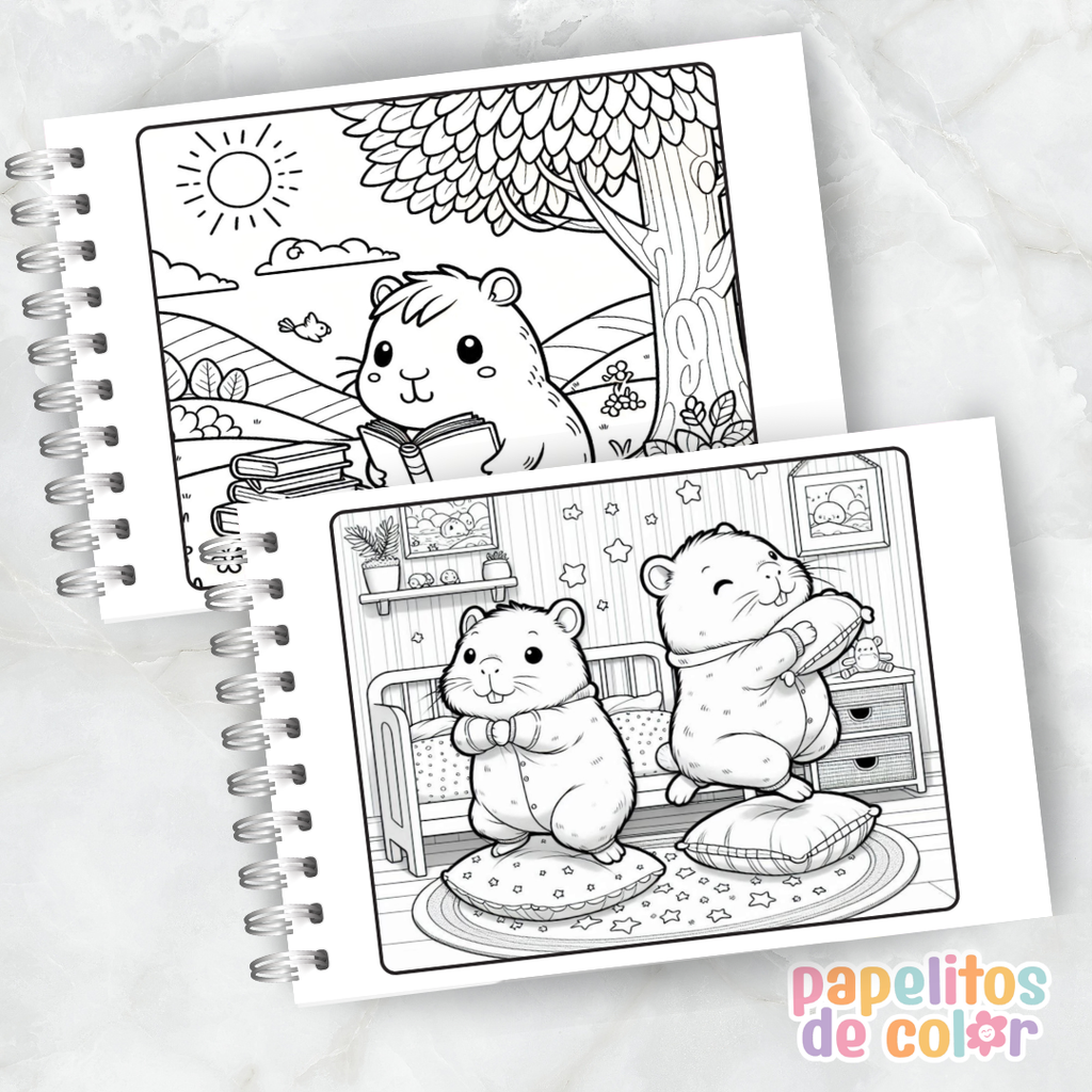 🦫 Libro para Pintar Capibaras Vol. 2  🎨✨