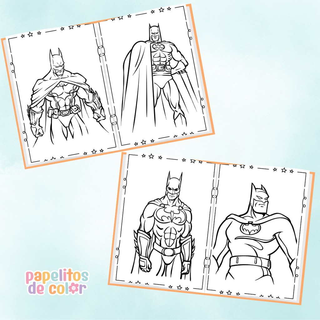 🦇 Libritos para Colorear A6 – Batman (Abrochados)