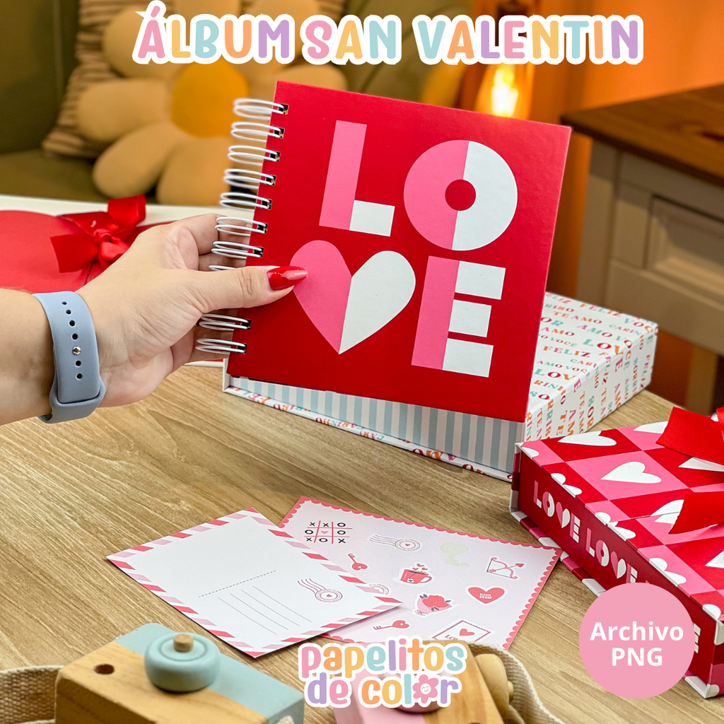 💕📸 Álbum para Polaroids – San Valentín