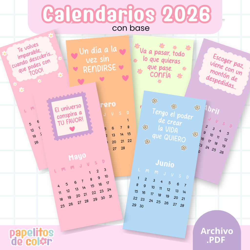 📅 Calendario 2026 con Base ✨