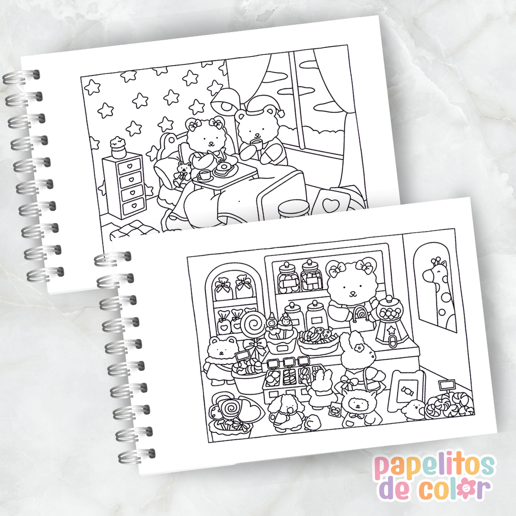 🐻 Libro para Pintar Bearie World  🎨✨