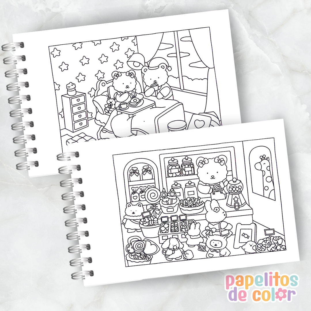 🐻 Libro para Pintar Bearie World  🎨✨