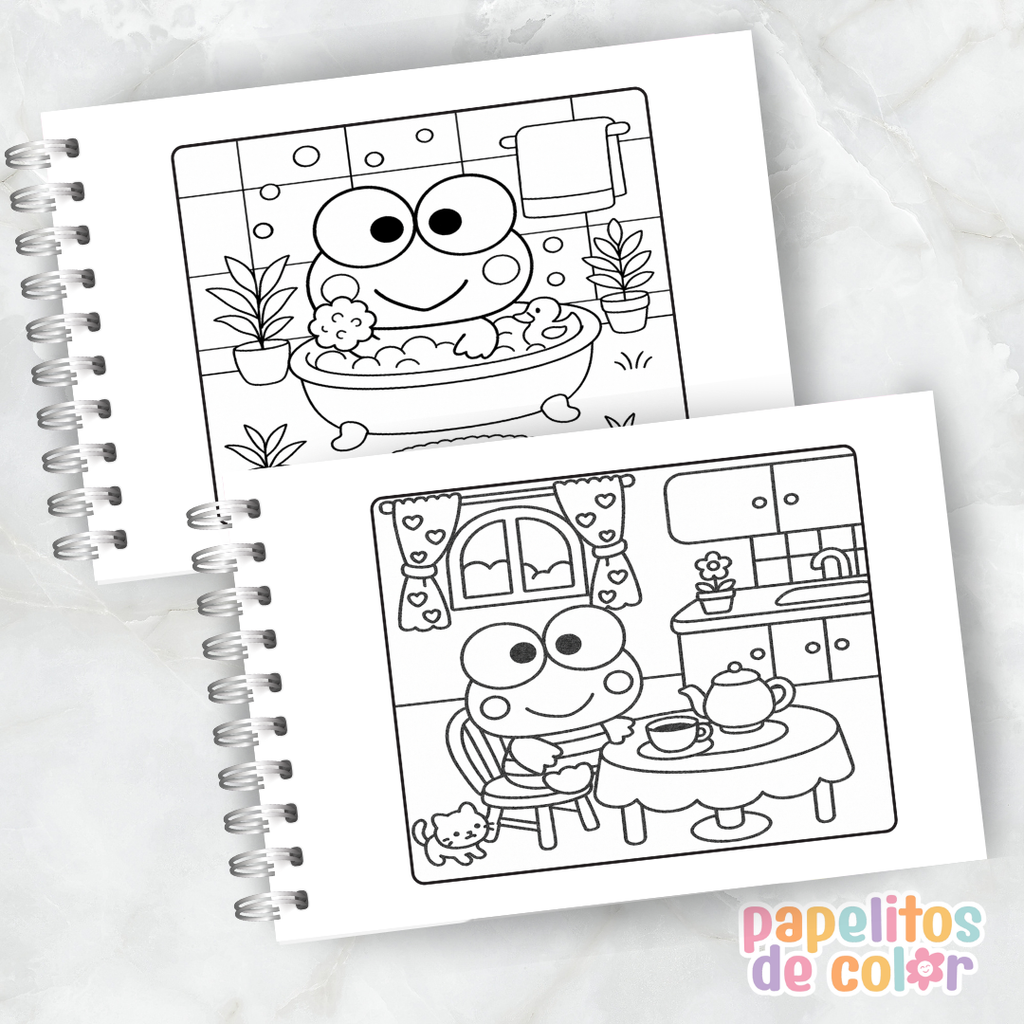 🐸✨ Libro para pintar Keroppi ✨🐸