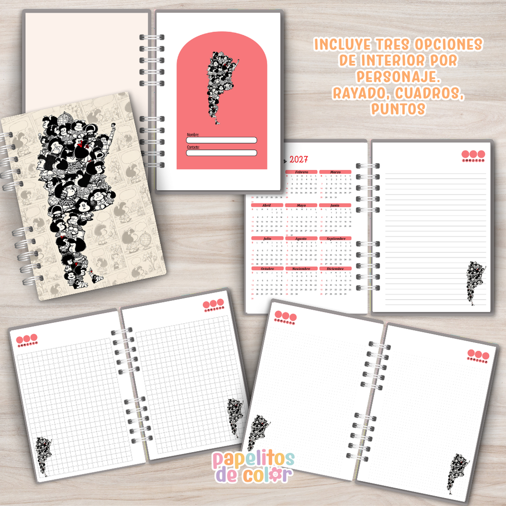 📚 Cuadernos A4 Mafalda 2027