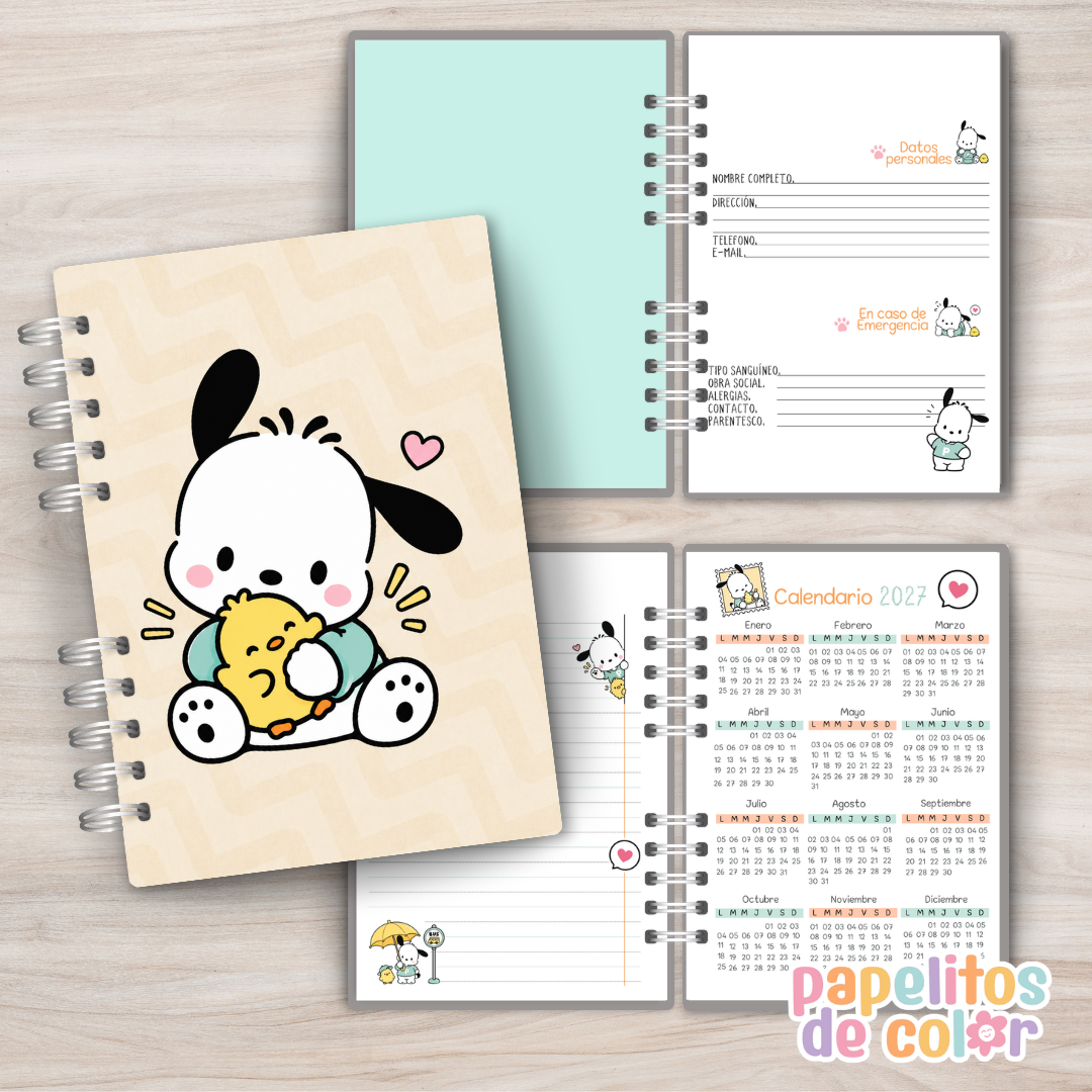 📔 Agenda Pochaco Semanal 2027 ✨