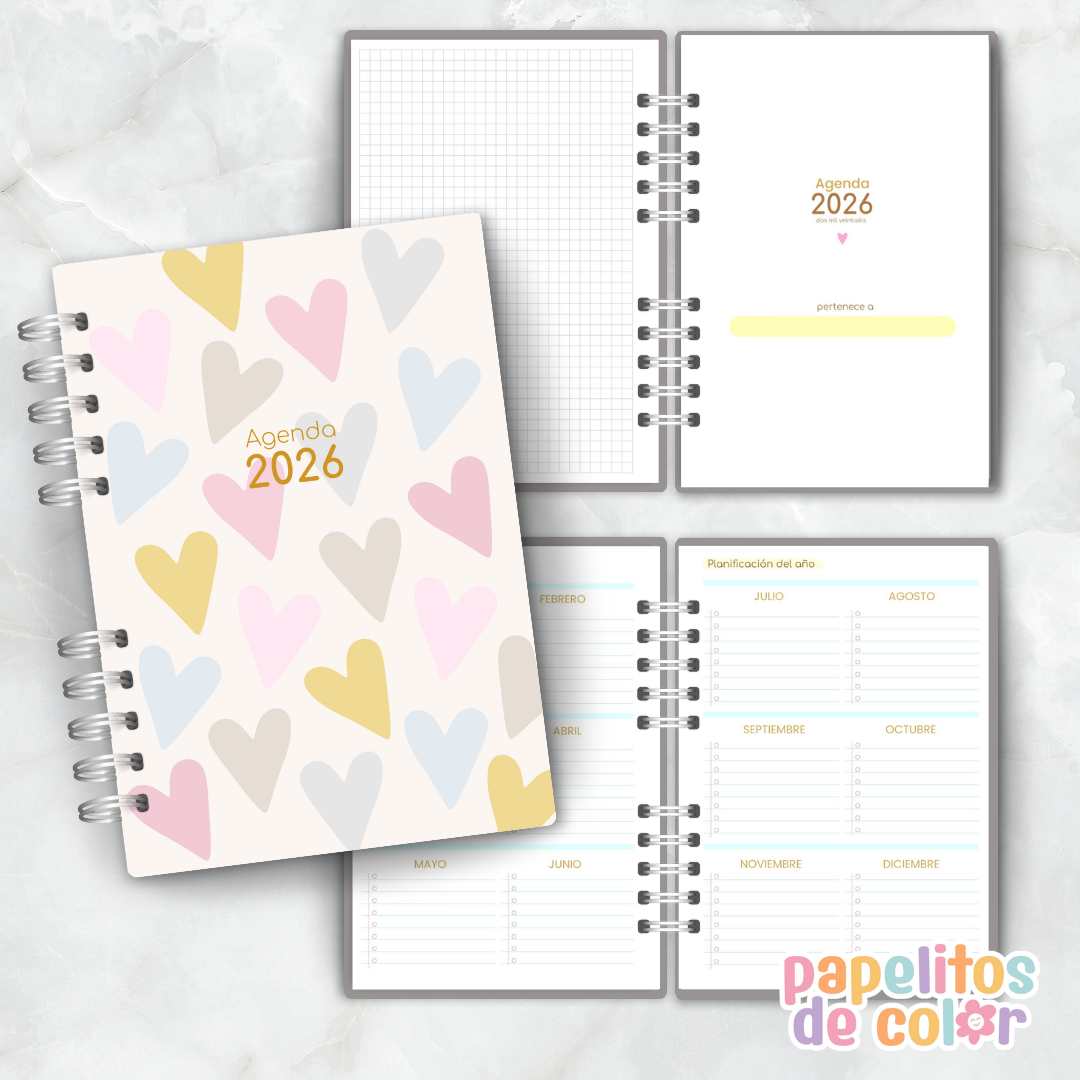 Agenda Comforta 2026 – 2 días por página 🌿✨